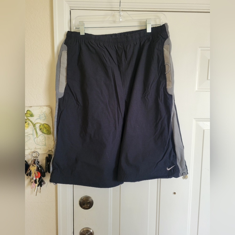 VTG 90s Gray Tag NIKE Swim Trunks Shorts Mesh Lined Nylon Swimming Men's Large